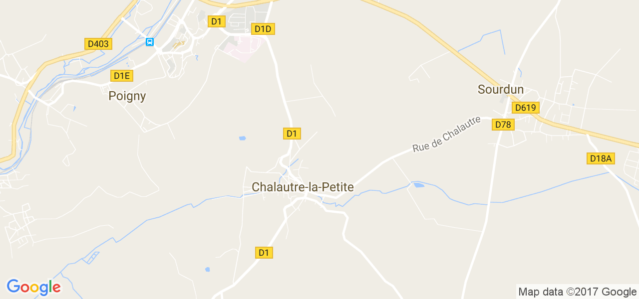 map de la ville de Chalautre-la-Petite