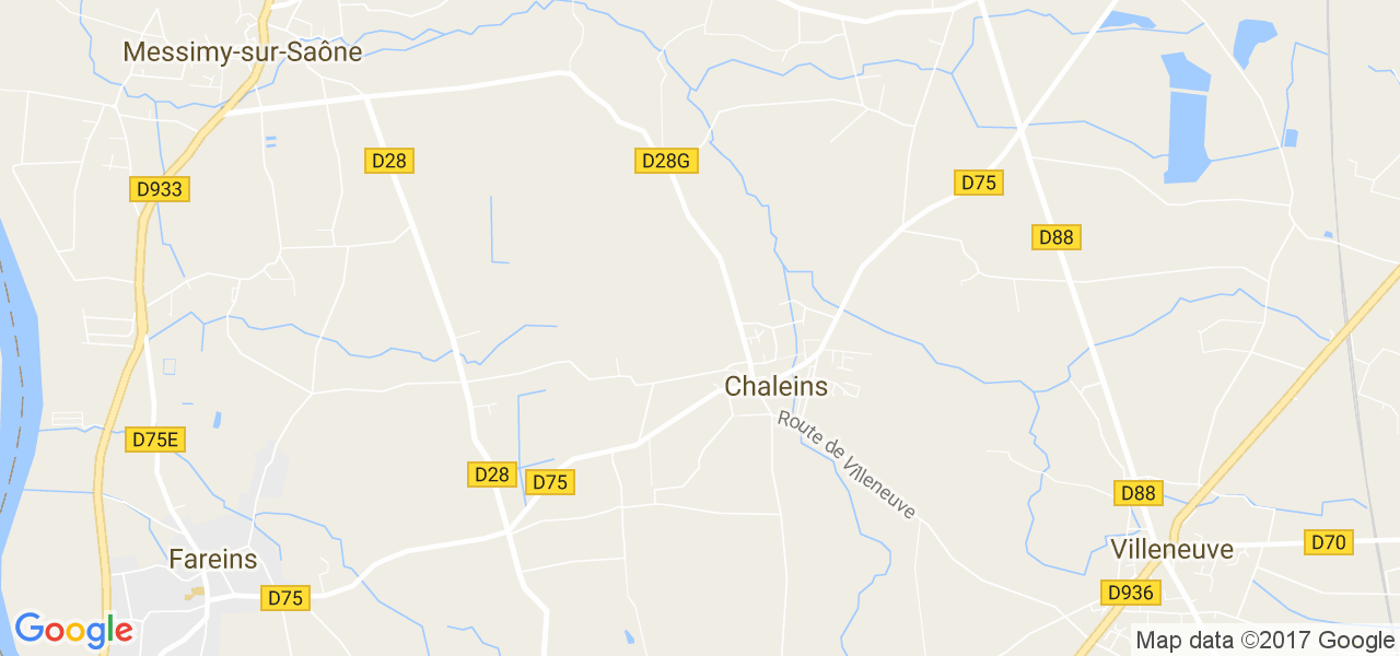 map de la ville de Chaleins