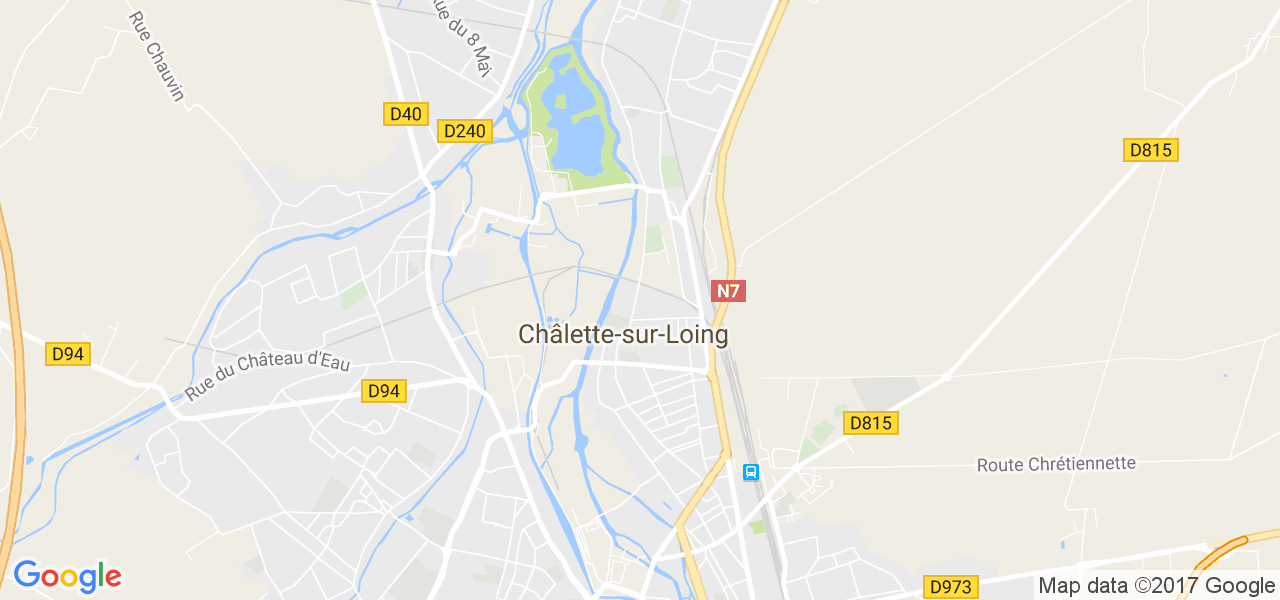 map de la ville de Châlette-sur-Loing