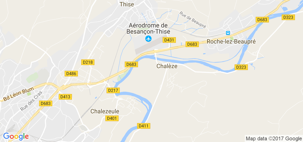 map de la ville de Chalèze