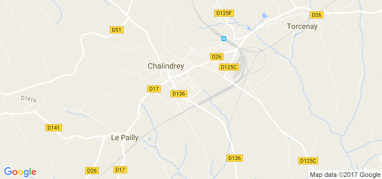 map de la ville de Chalindrey