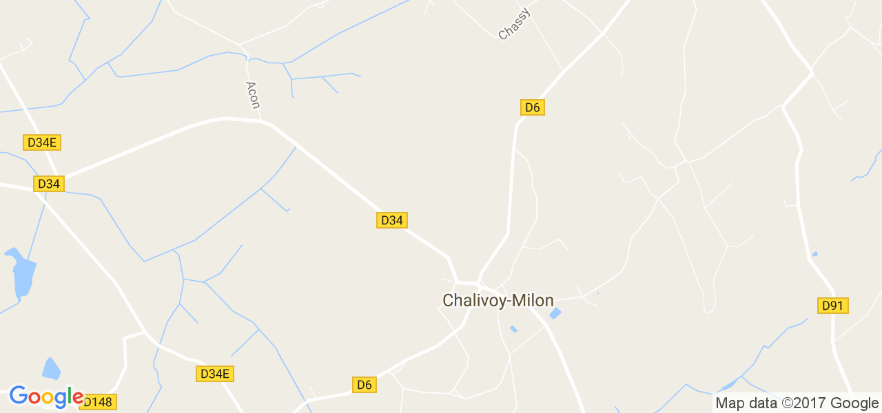 map de la ville de Chalivoy-Milon