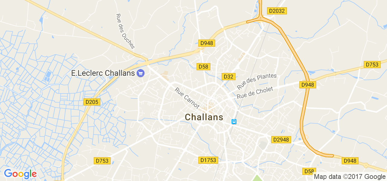 map de la ville de Challans