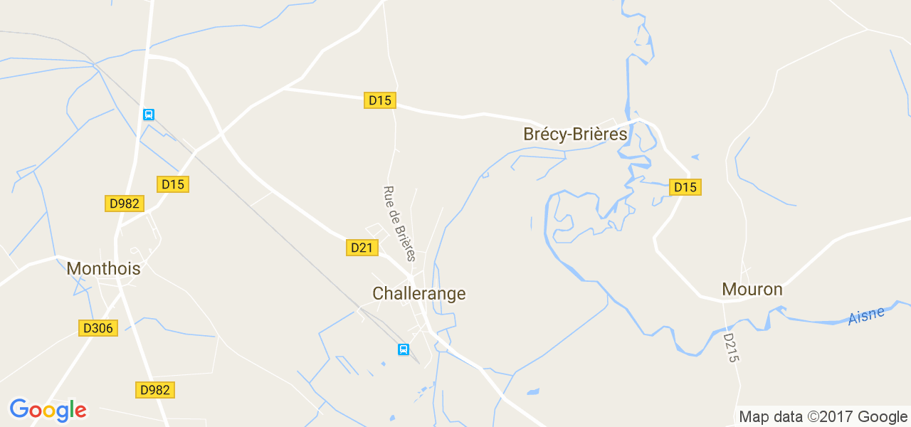 map de la ville de Challerange