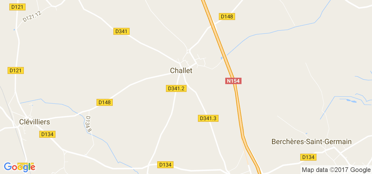 map de la ville de Challet