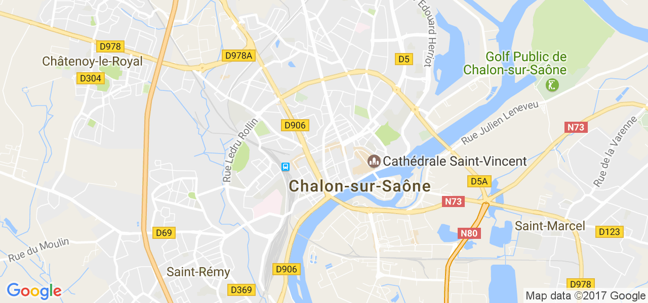 map de la ville de Chalon-sur-Saône