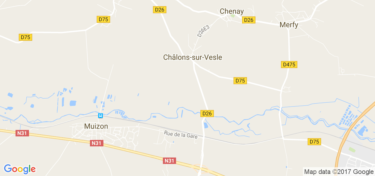 map de la ville de Châlons-sur-Vesle