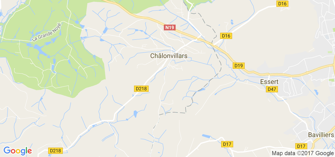 map de la ville de Châlonvillars