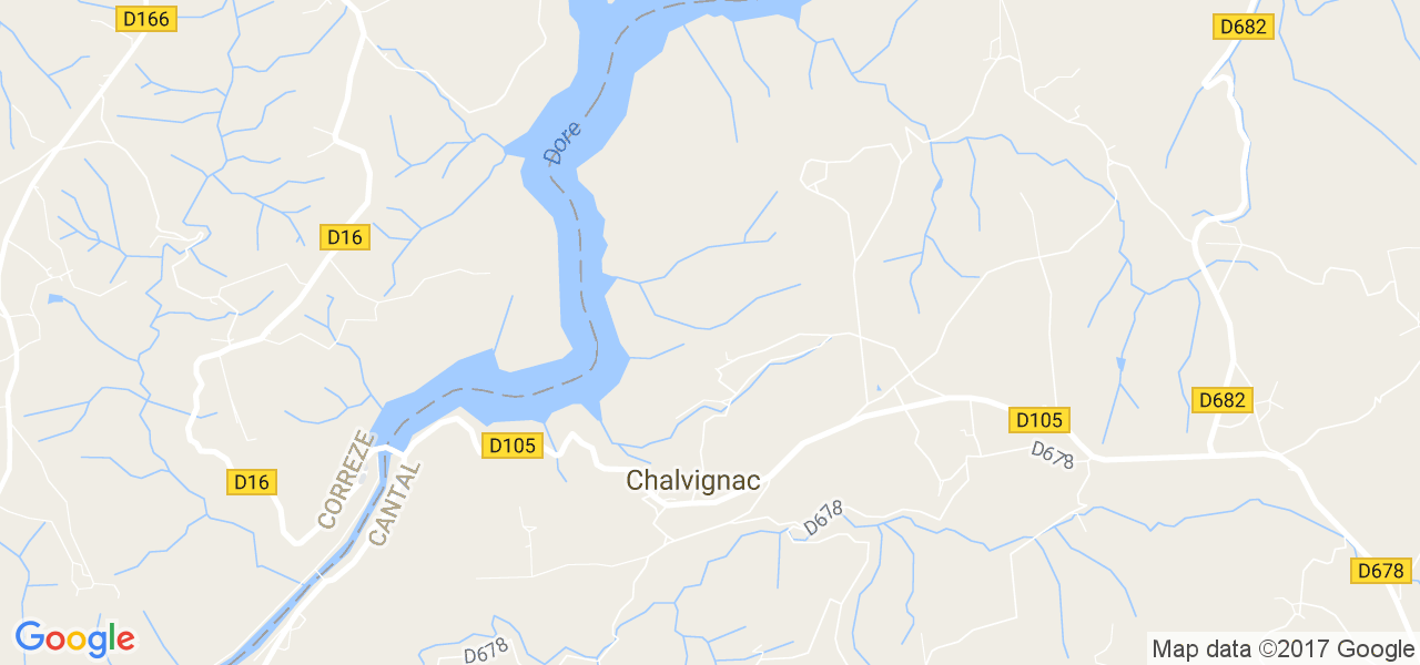 map de la ville de Chalvignac