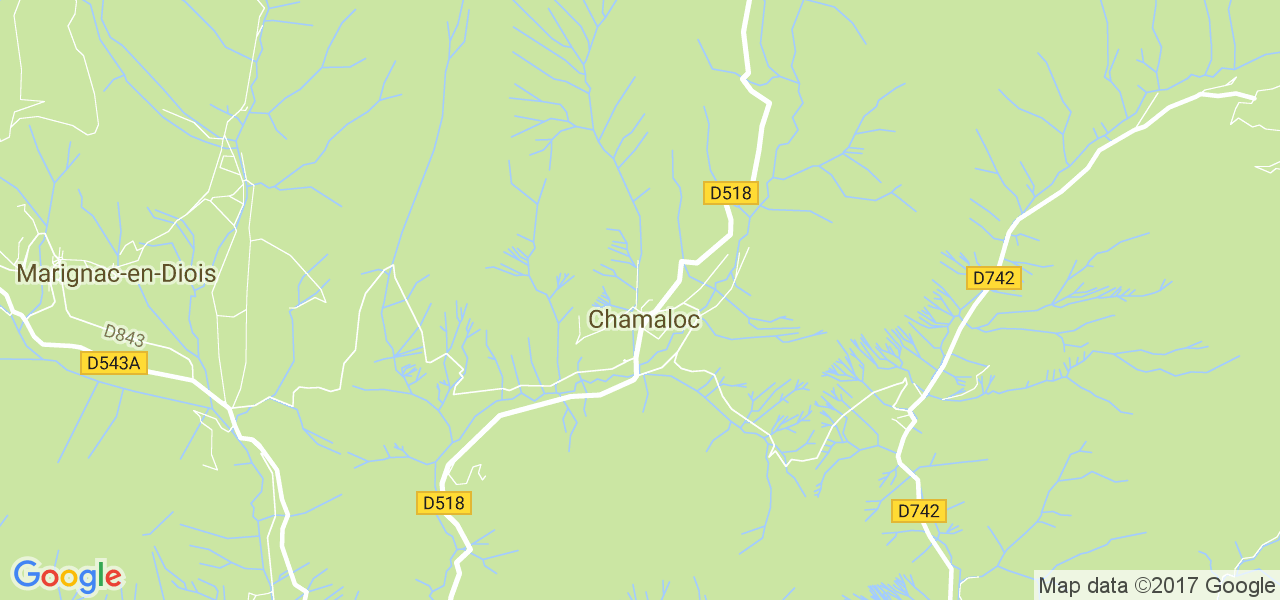 map de la ville de Chamaloc