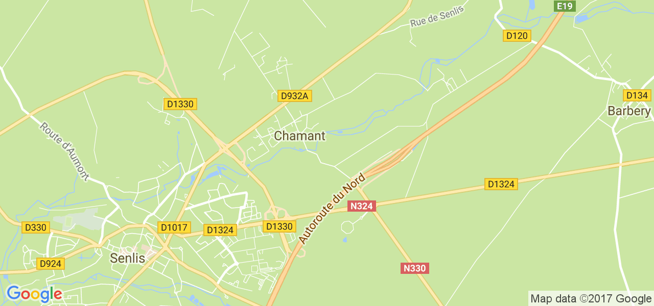 map de la ville de Chamant