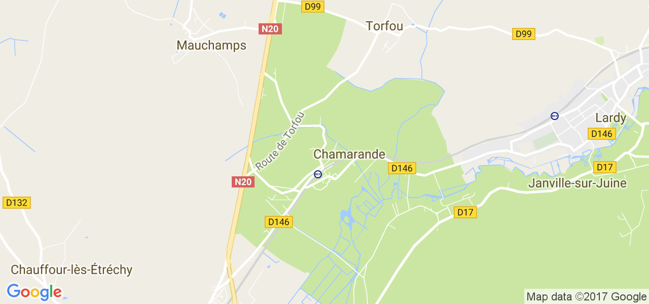 map de la ville de Chamarande