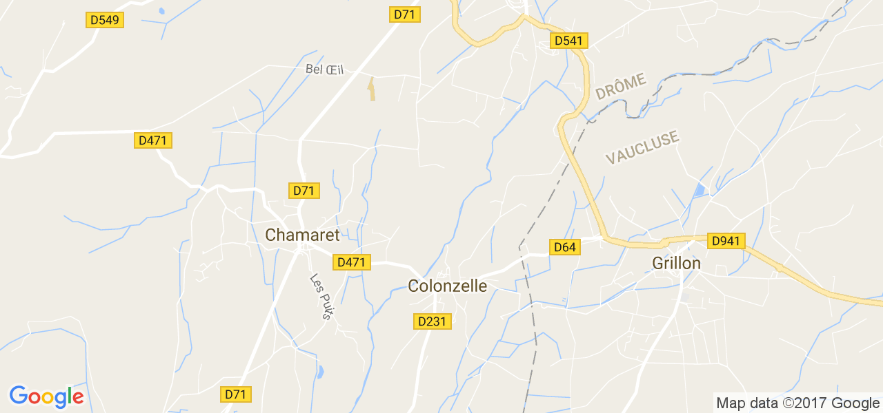 map de la ville de Chamaret