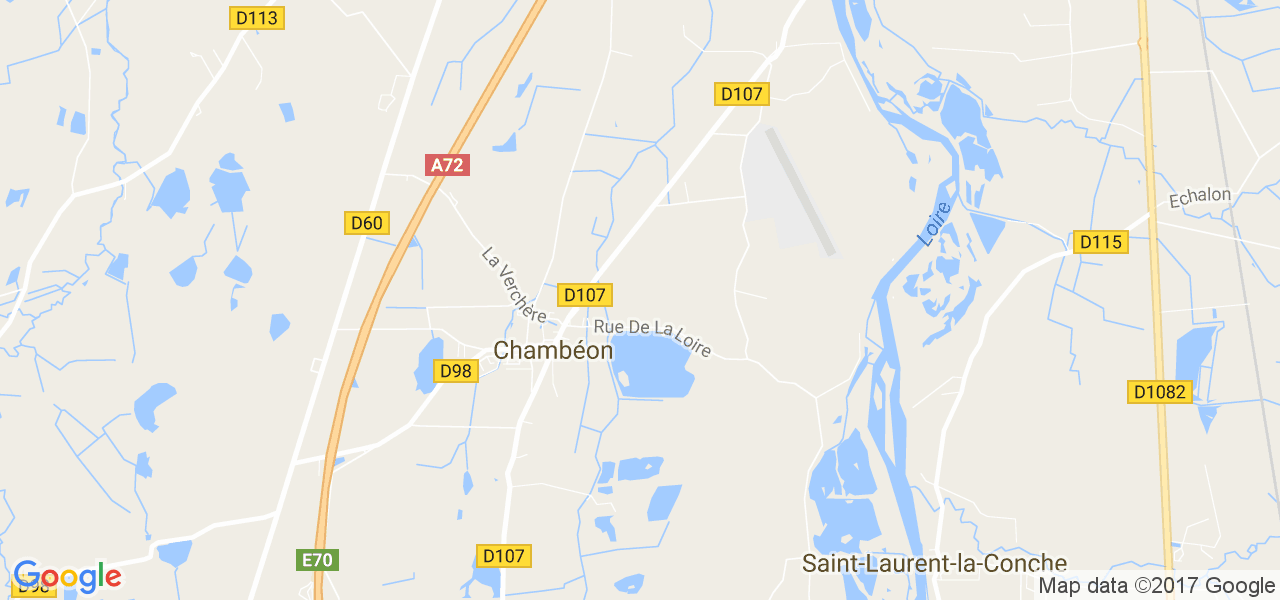 map de la ville de Chambéon