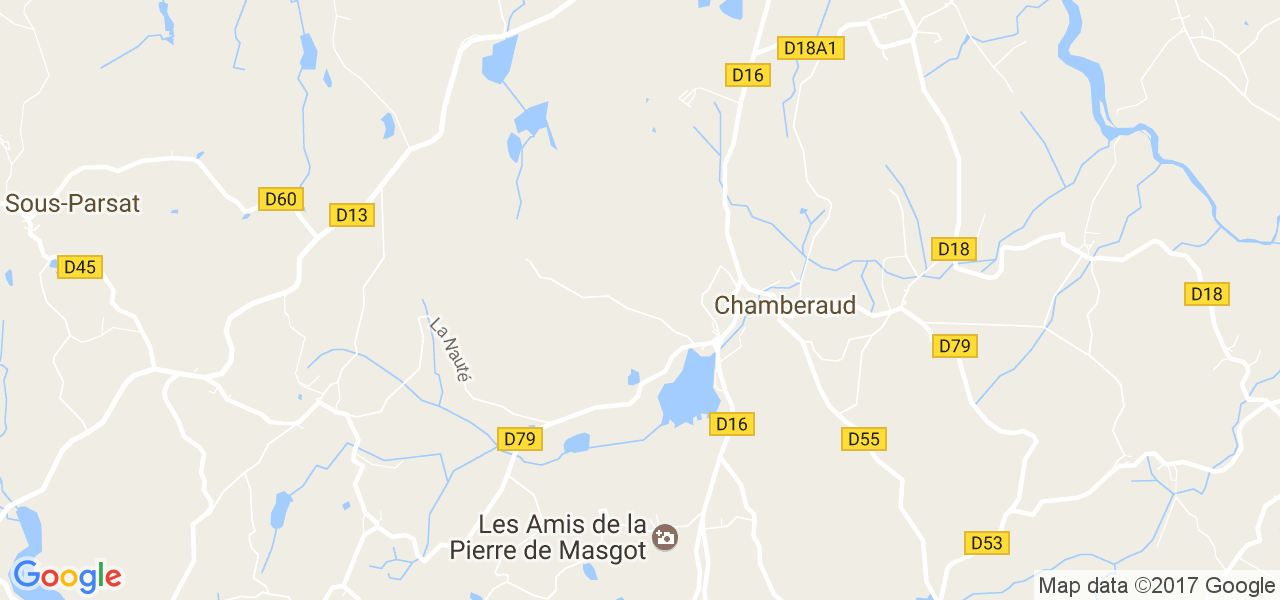 map de la ville de Chamberaud