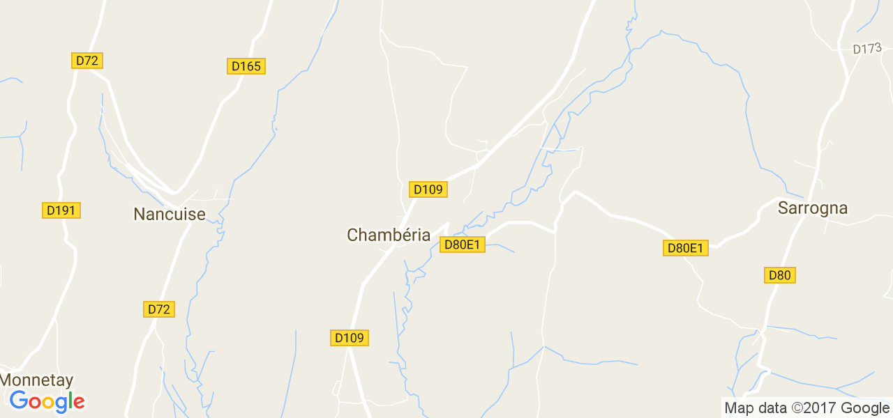 map de la ville de Chambéria