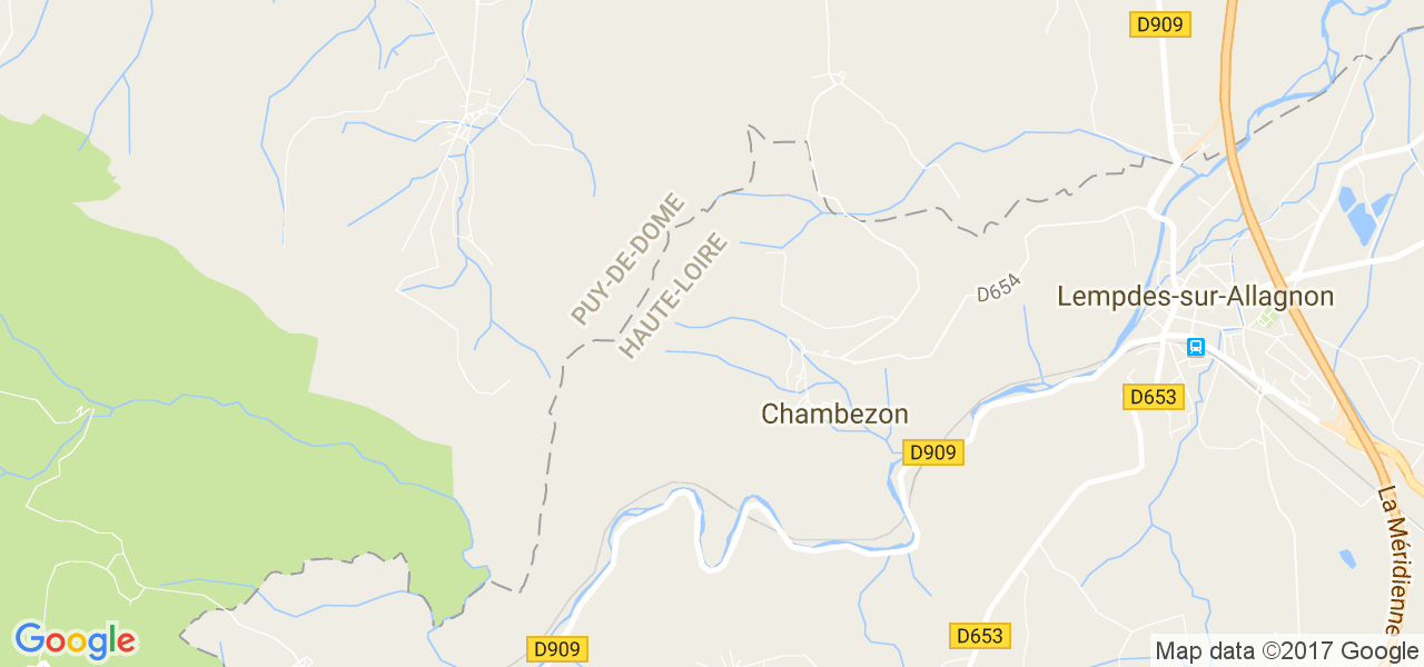 map de la ville de Chambezon