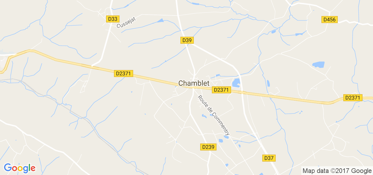 map de la ville de Chamblet