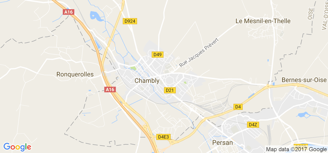 map de la ville de Chambly