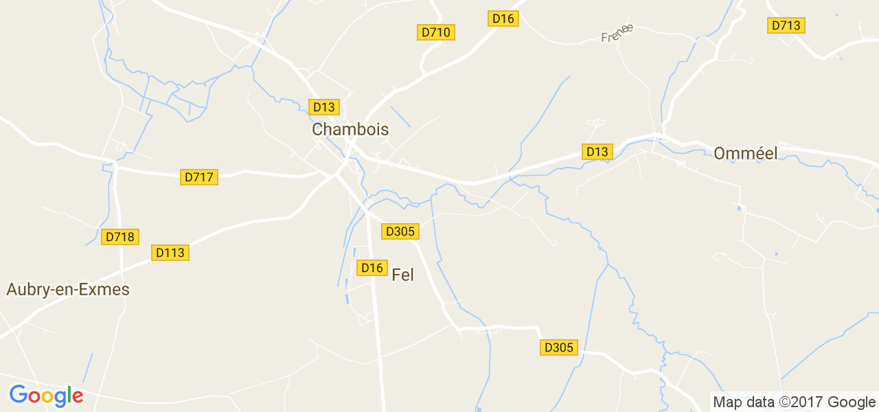 map de la ville de Chambois