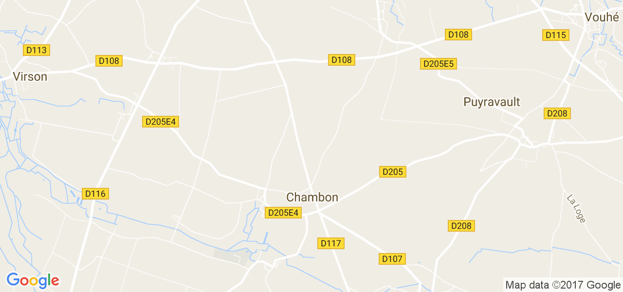 map de la ville de Chambon