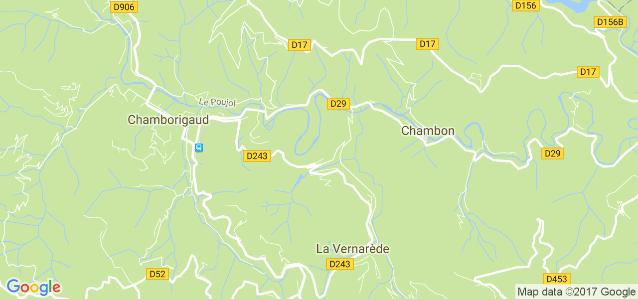 map de la ville de Chambon