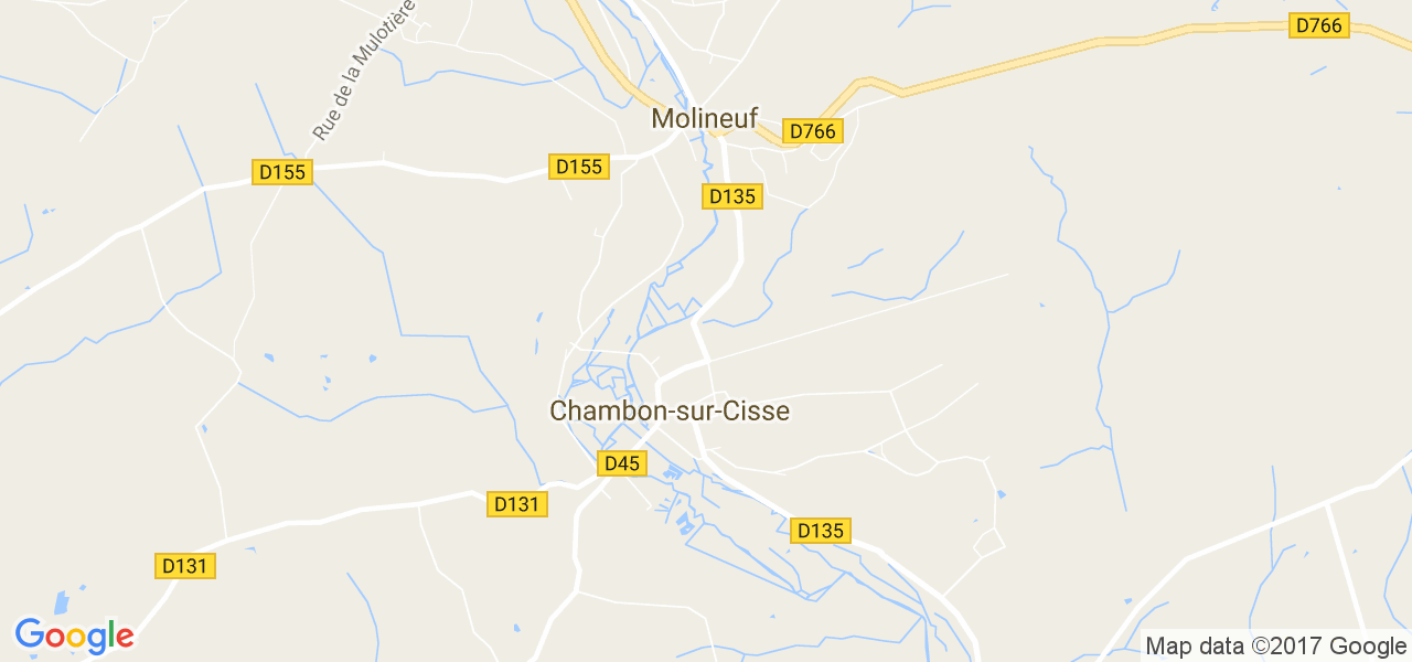 map de la ville de Chambon-sur-Cisse