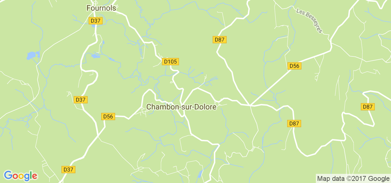 map de la ville de Chambon-sur-Dolore