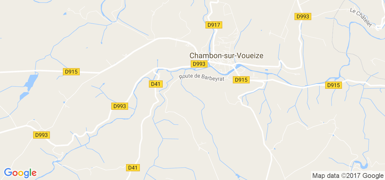 map de la ville de Chambon-sur-Voueize