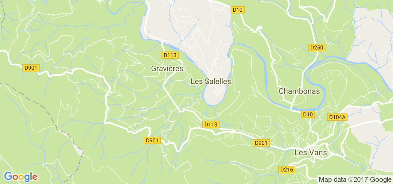 map de la ville de Chambonas