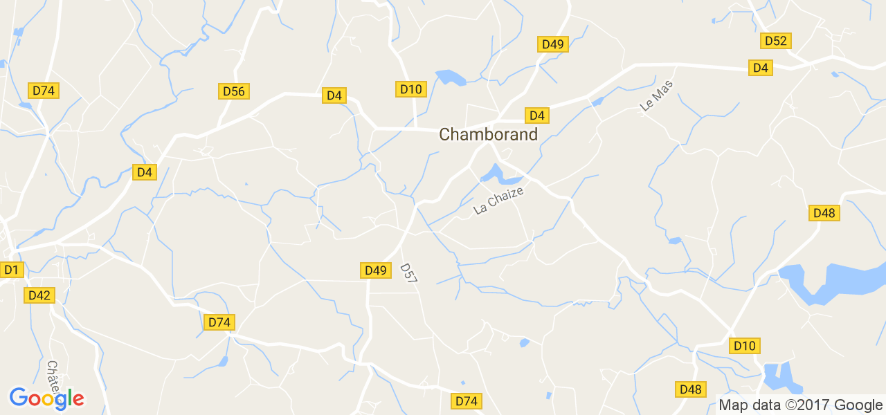 map de la ville de Chamborand