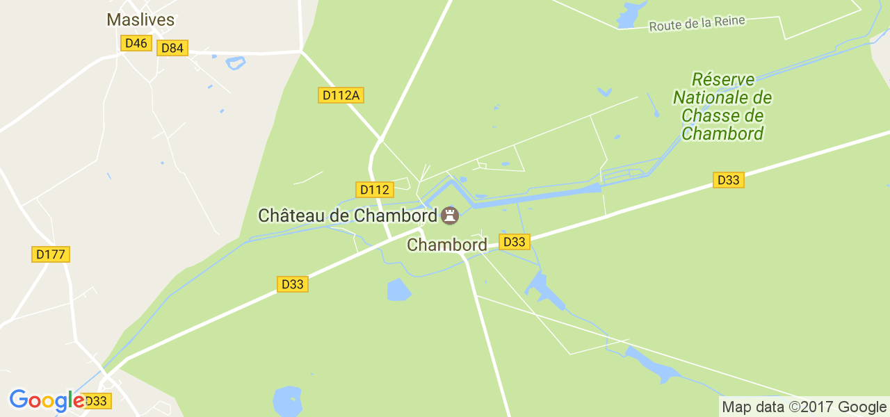 map de la ville de Chambord