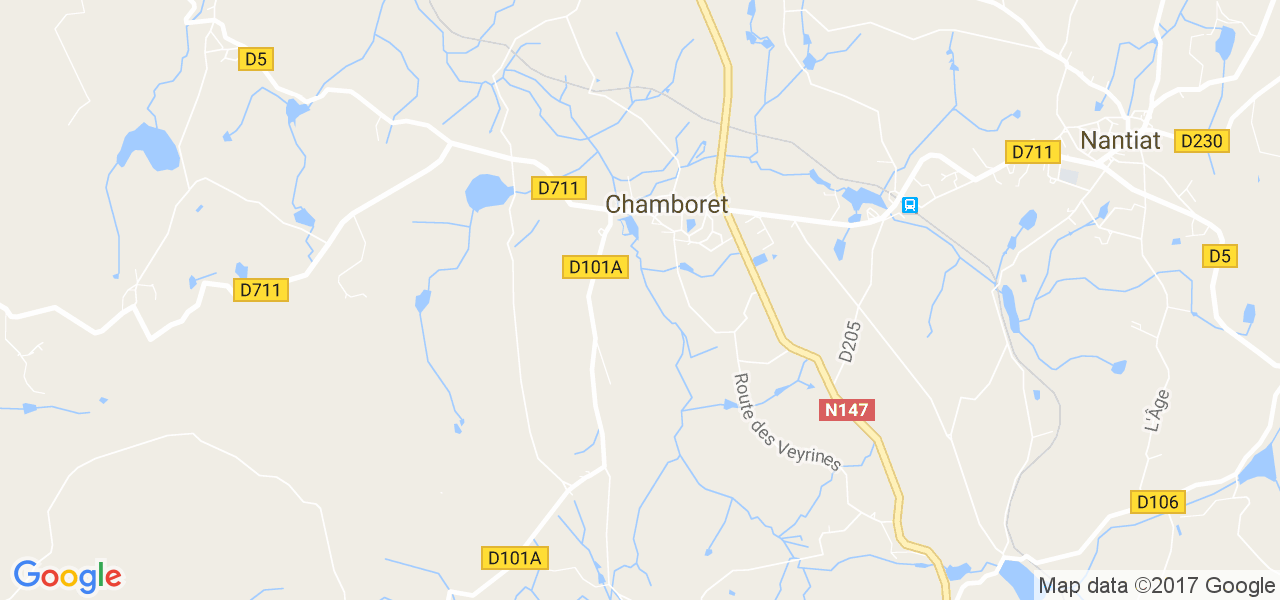 map de la ville de Chamboret