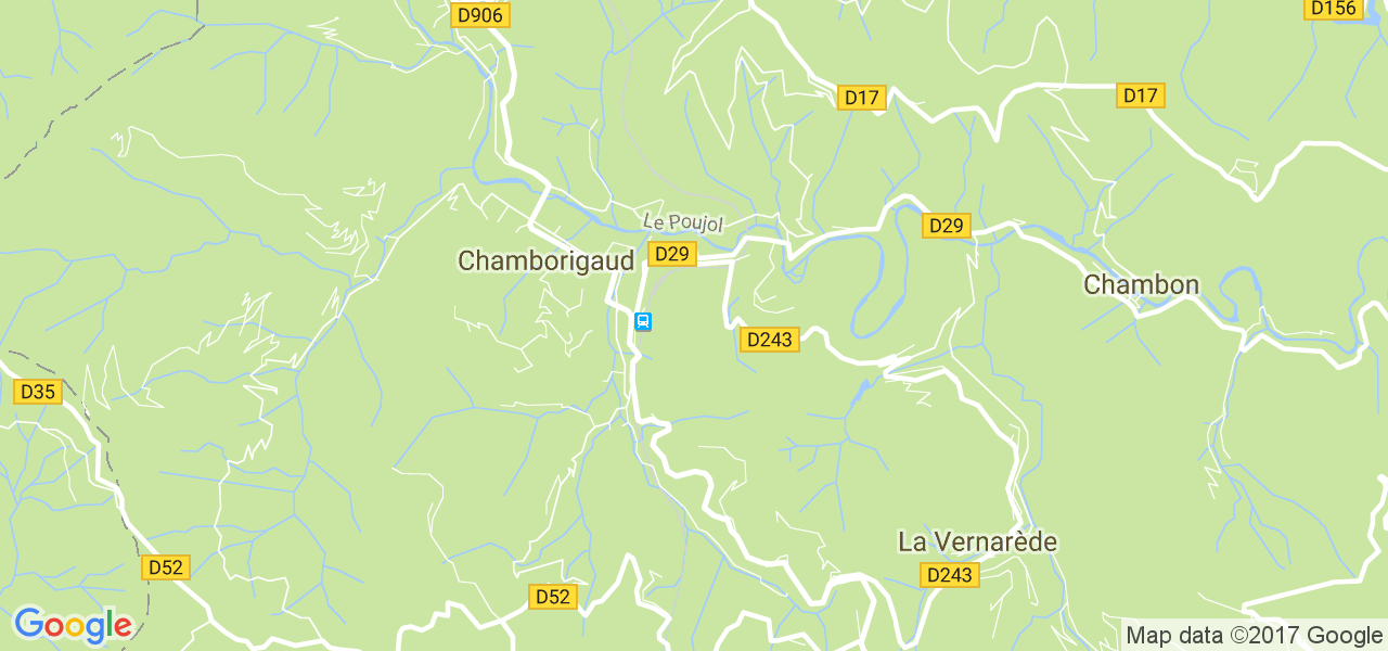 map de la ville de Chamborigaud