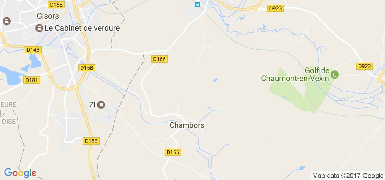 map de la ville de Chambors