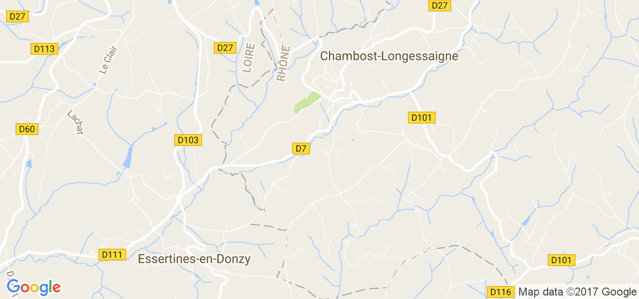 map de la ville de Chambost-Longessaigne