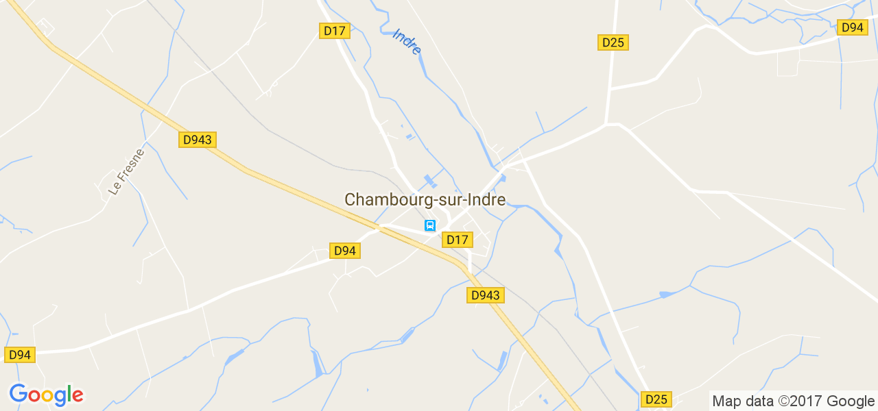 map de la ville de Chambourg-sur-Indre