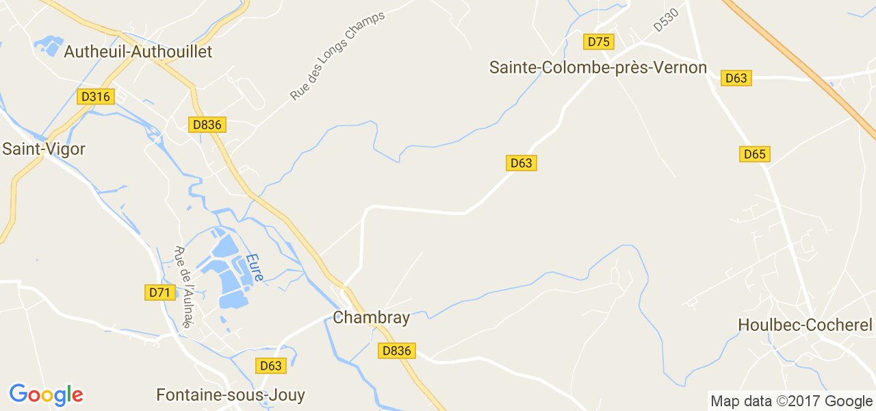 map de la ville de Chambray