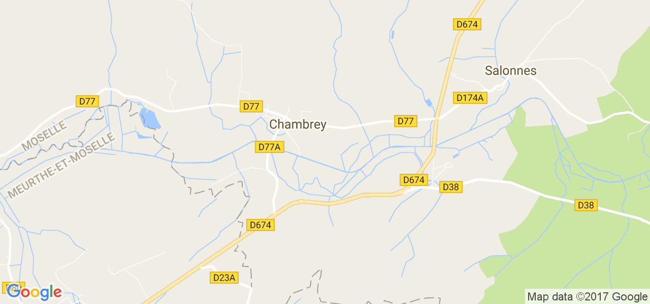 map de la ville de Chambrey