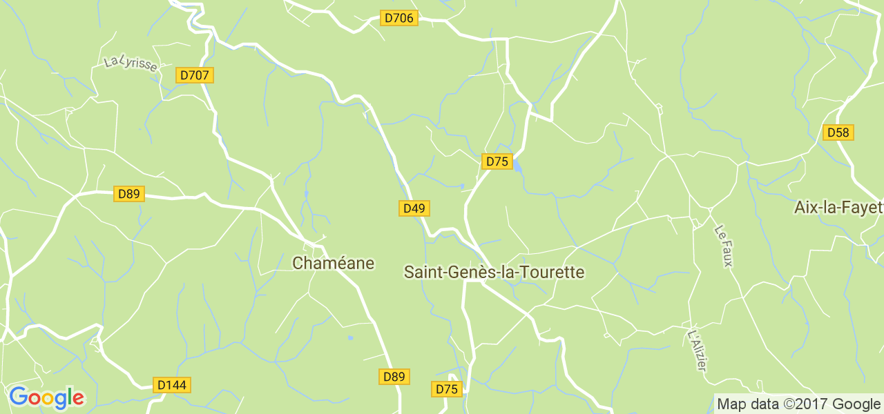 map de la ville de Chaméane