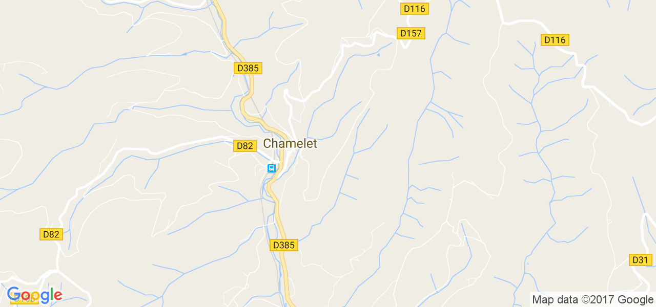 map de la ville de Chamelet