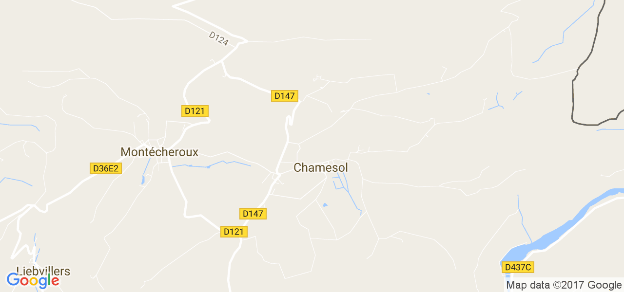 map de la ville de Chamesol