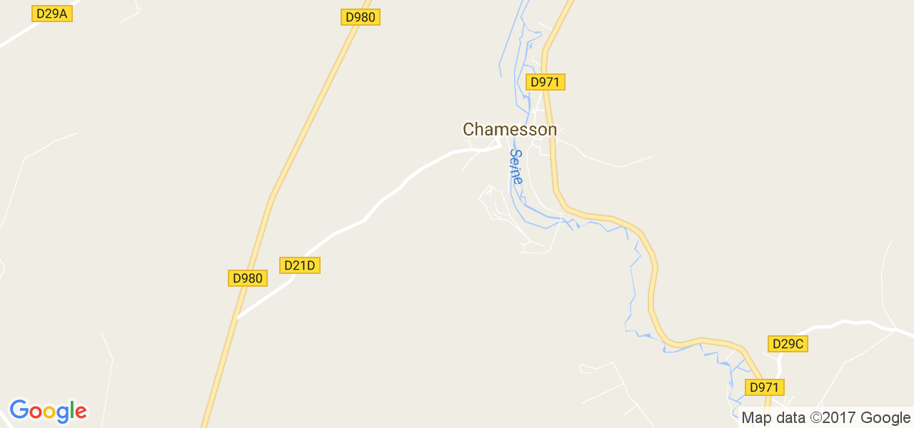 map de la ville de Chamesson