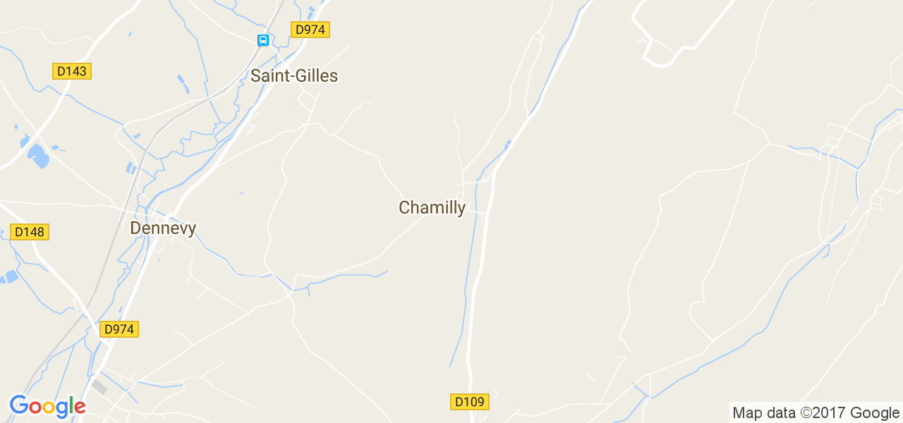 map de la ville de Chamilly