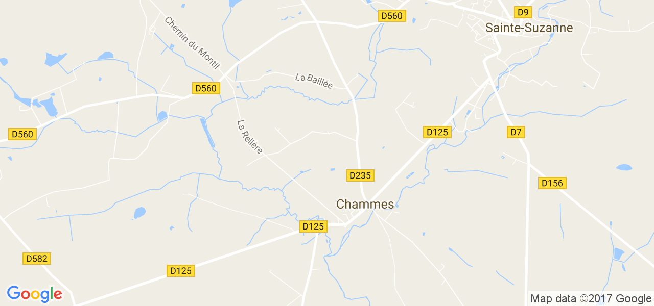 map de la ville de Chammes