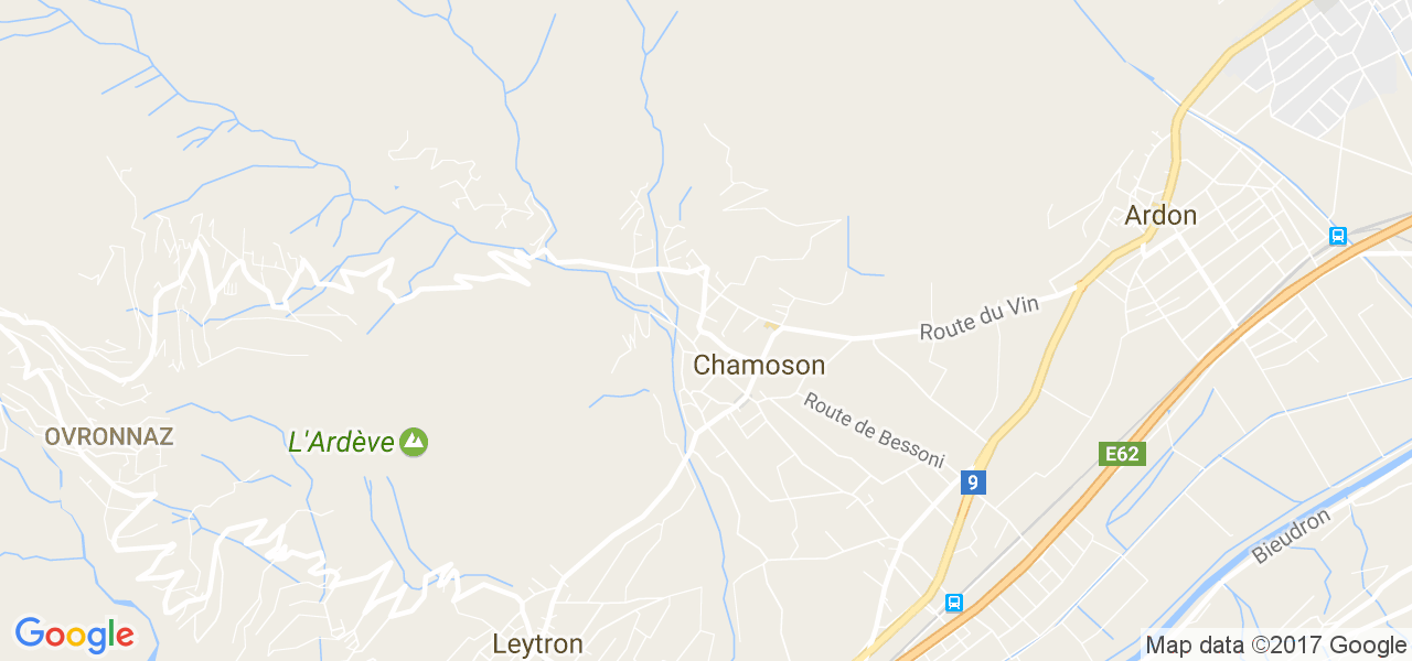 map de la ville de Chamoson