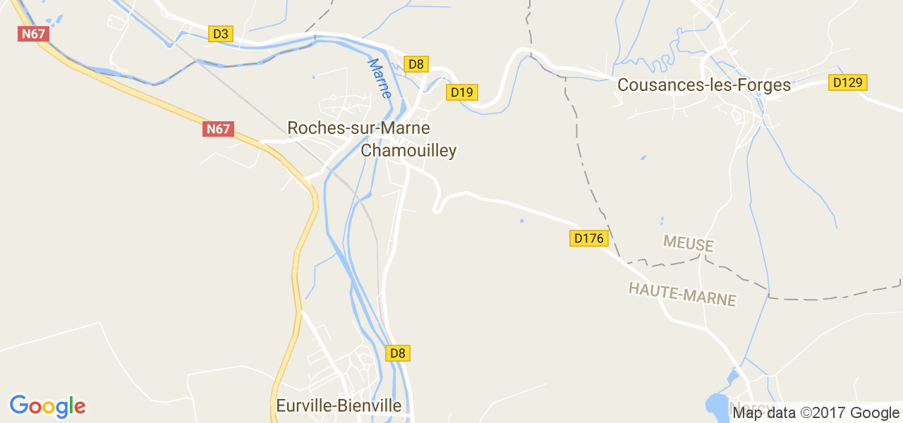 map de la ville de Chamouilley