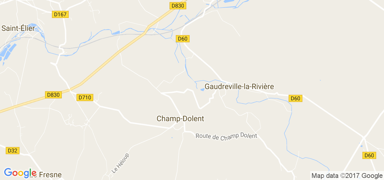 map de la ville de Champ-Dolent