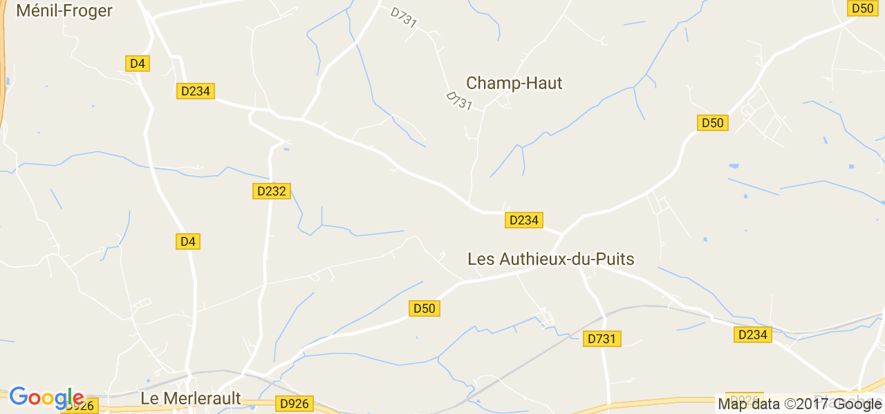 map de la ville de Champ-Haut