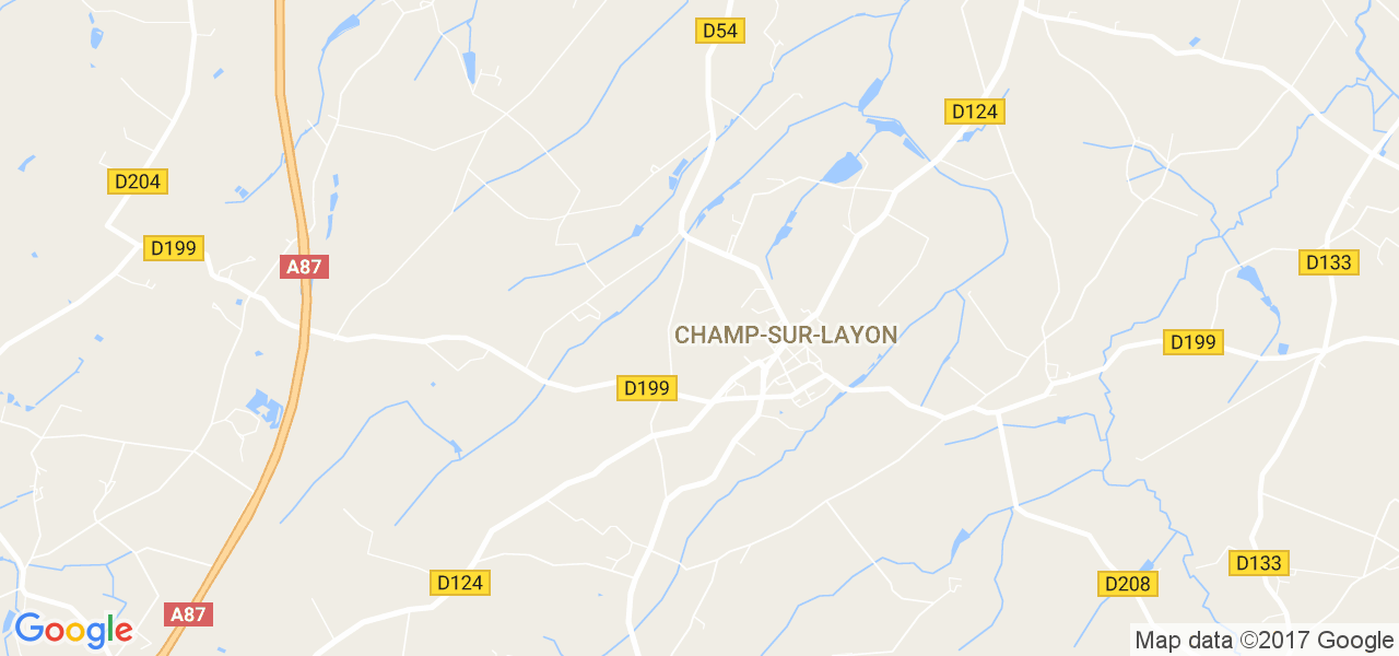 map de la ville de Champ-sur-Layon